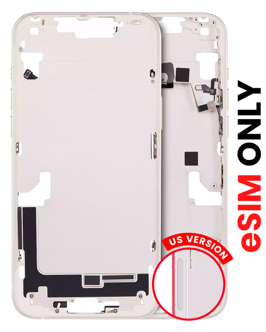Mid-Frame Housing W/ Small Parts For iPhone 14 Plus (US Version) (Aftermarket Plus) (Starlight)
