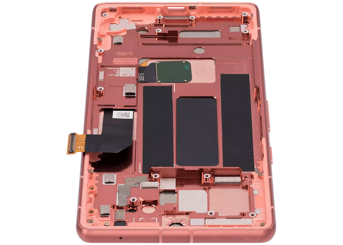 OLED Assembly With Frame (With Fingerprint Sensor ) For Google Pixel 7a 5G (Refurbished) (Coral) - phone repair part close-up