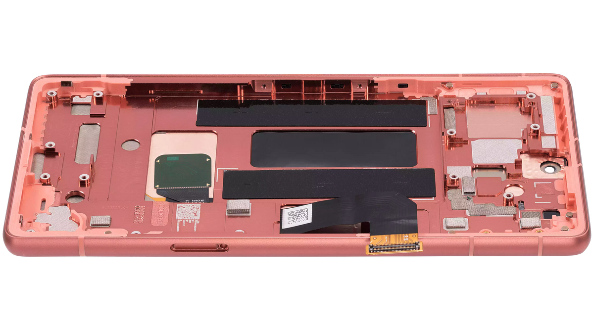 OLED Assembly With Frame (With Fingerprint Sensor ) For Google Pixel 7a 5G (Refurbished) (Coral) - repair component detailed angle