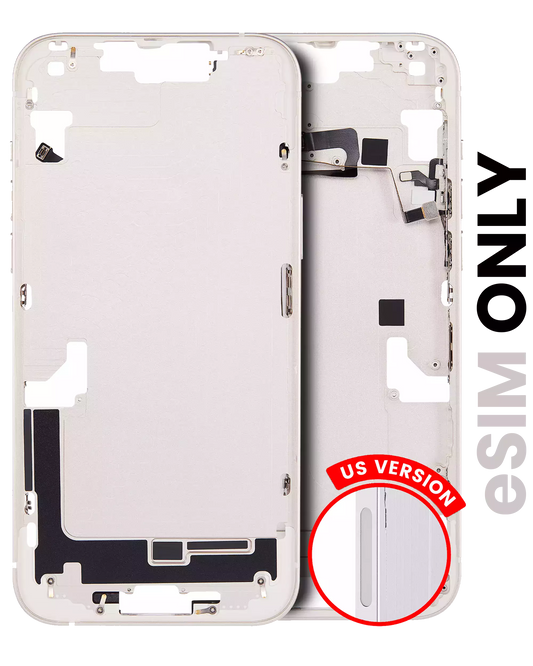 Mid-Frame Housing W/ Small Parts For iPhone 14 Plus (US Version) (Used OEM Pull: Grade C) (Starlight)