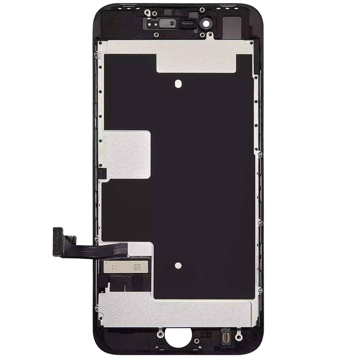 LCD Assembly With Steel Plate For iPhone 8 / SE (2020 / 2022) (Aftermarket: AQ7) (Black)