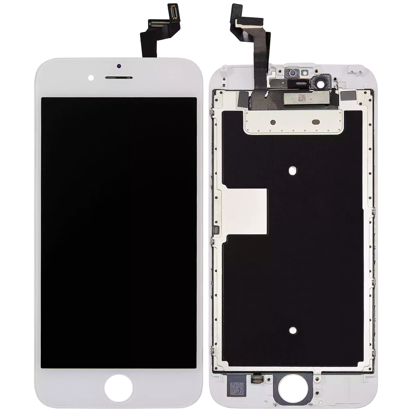 LCD Assembly With Steel Plate For iPhone 6S (Aftermarket) (White)