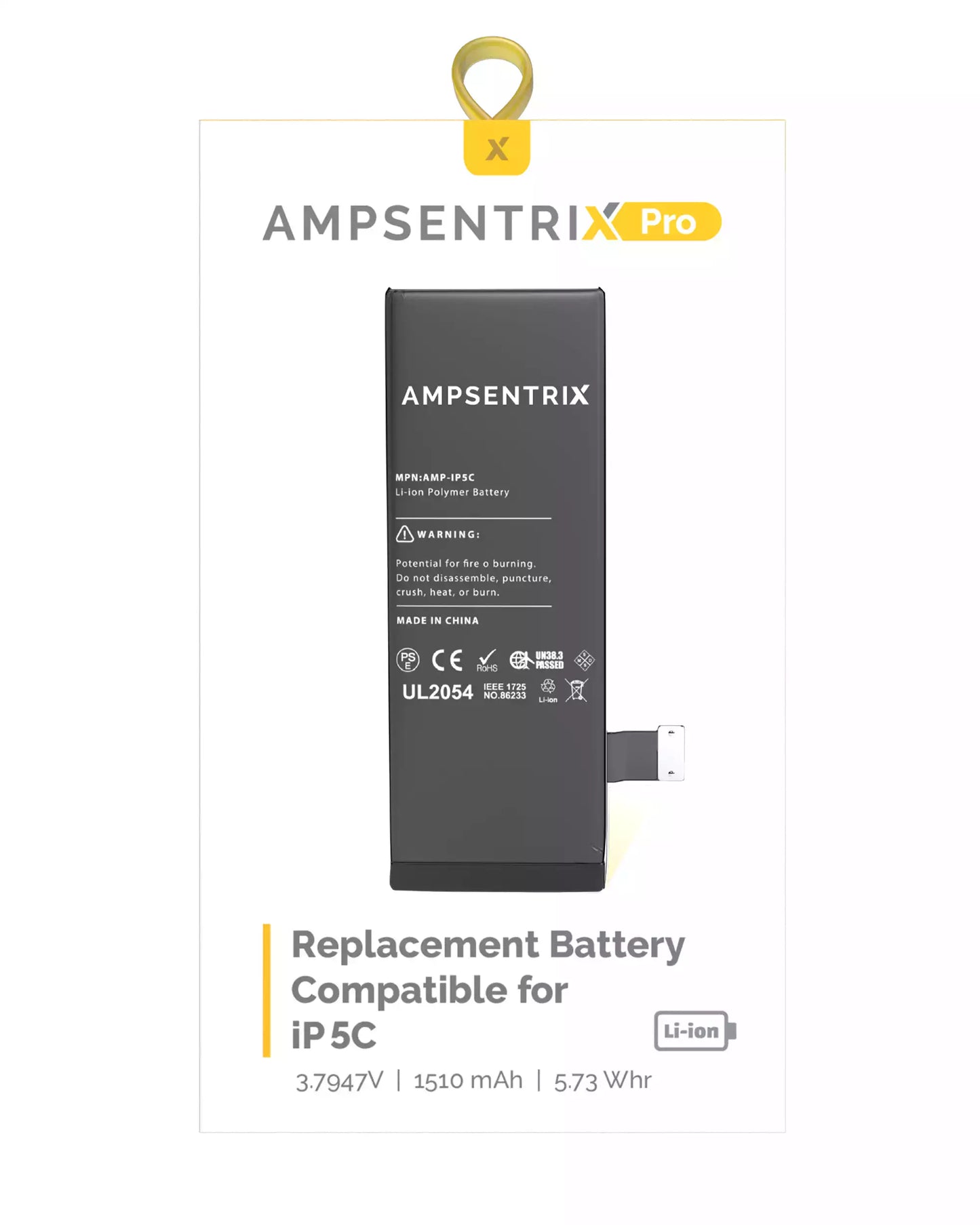 Replacement Battery For iPhone 5C (AmpSentrix Pro)