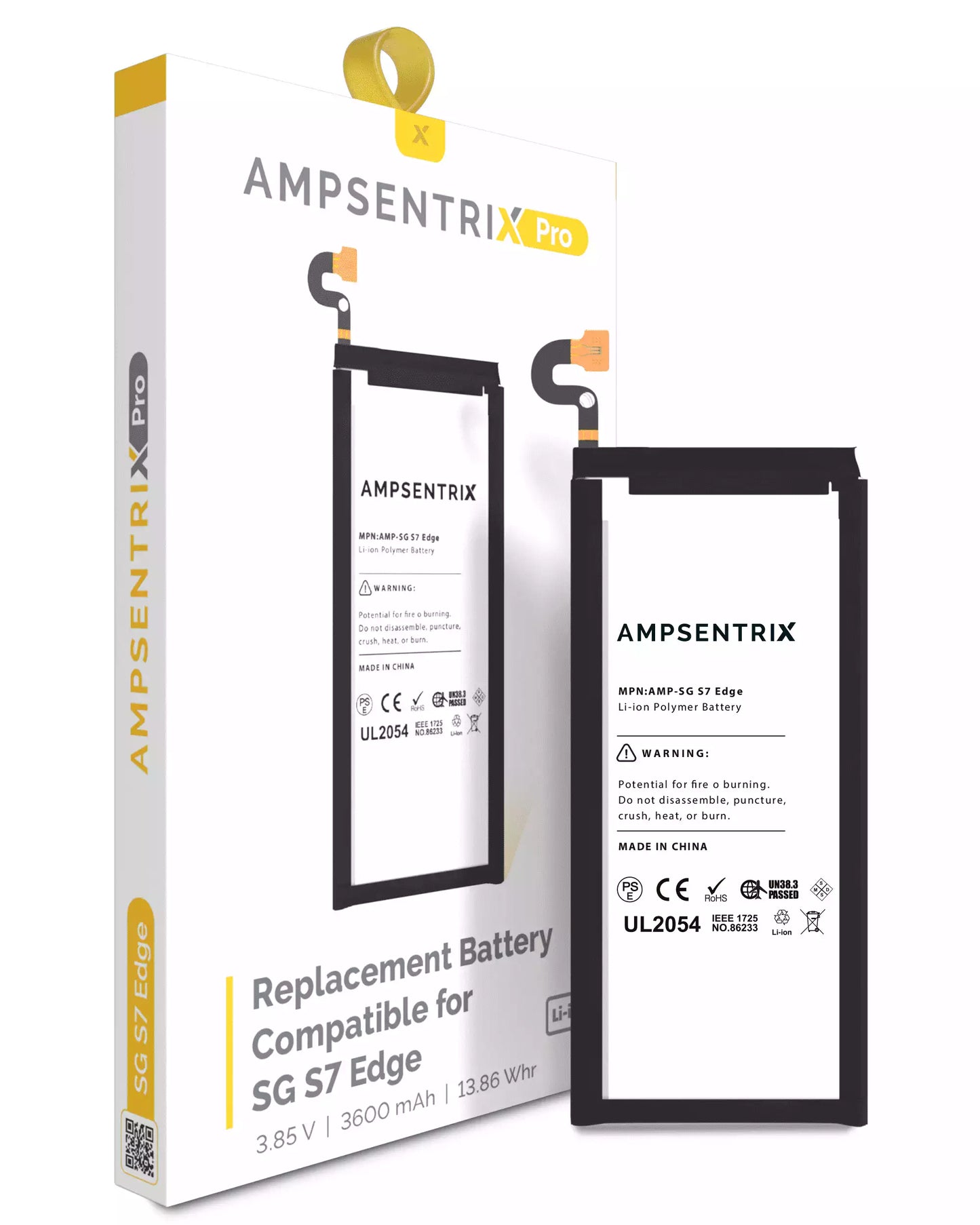 Replacement Battery For Samsung Galaxy S7 Edge (AmpSentrix Pro)
