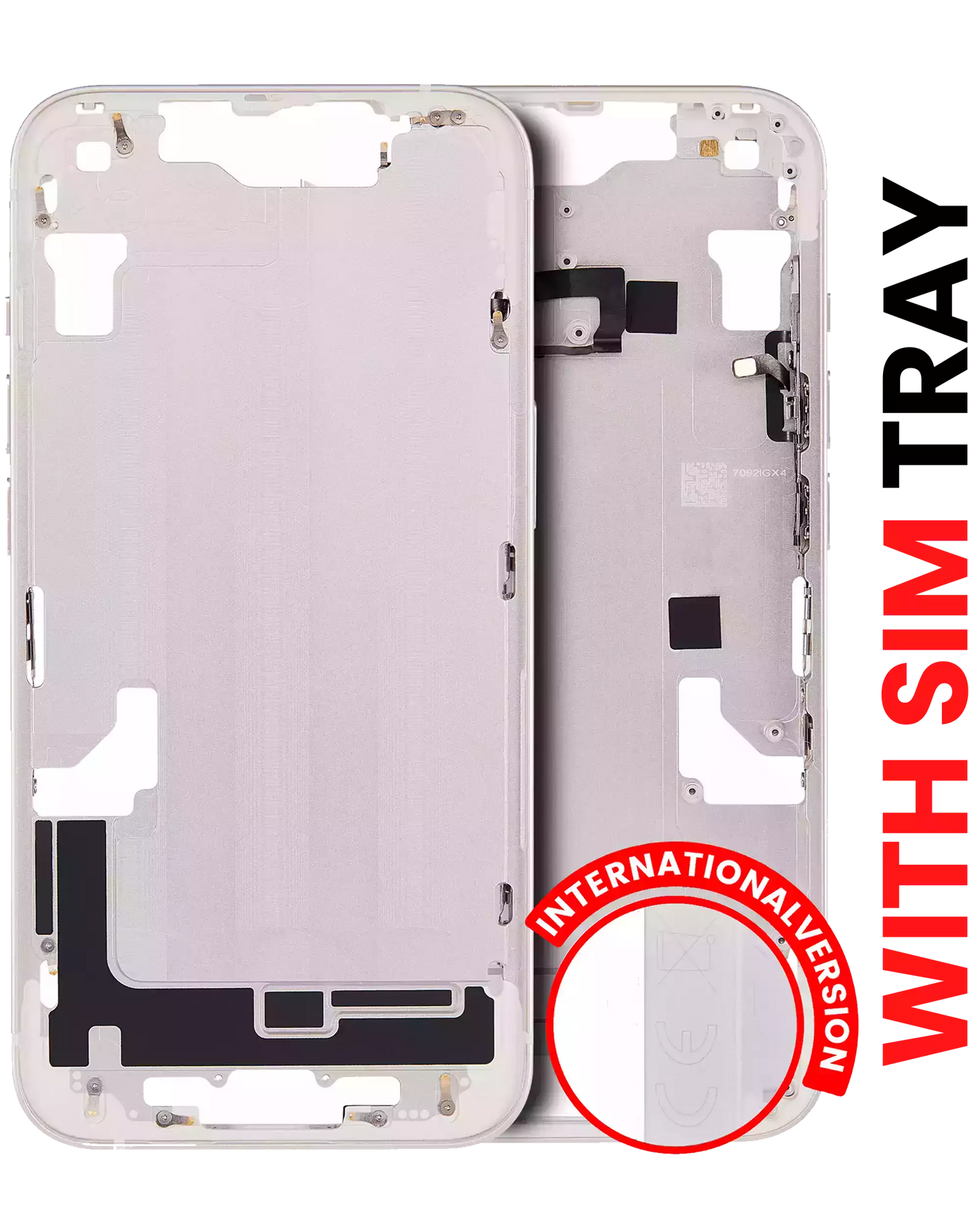 Mid-Frame Housing W/ Small Parts For iPhone 14 (EU / Global Version) (Aftermarket Plus) (Starlight)