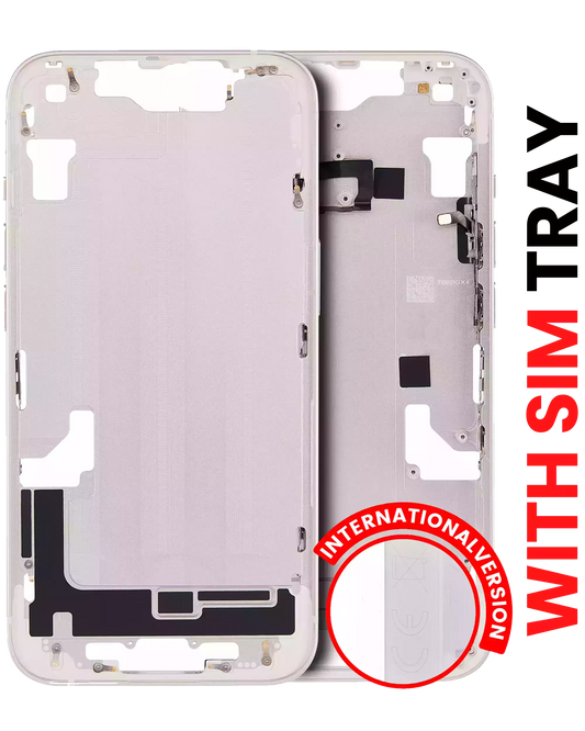 Mid-Frame Housing W/ Small Parts For iPhone 14 (EU / Global Version) (Aftermarket Plus) (Starlight)
