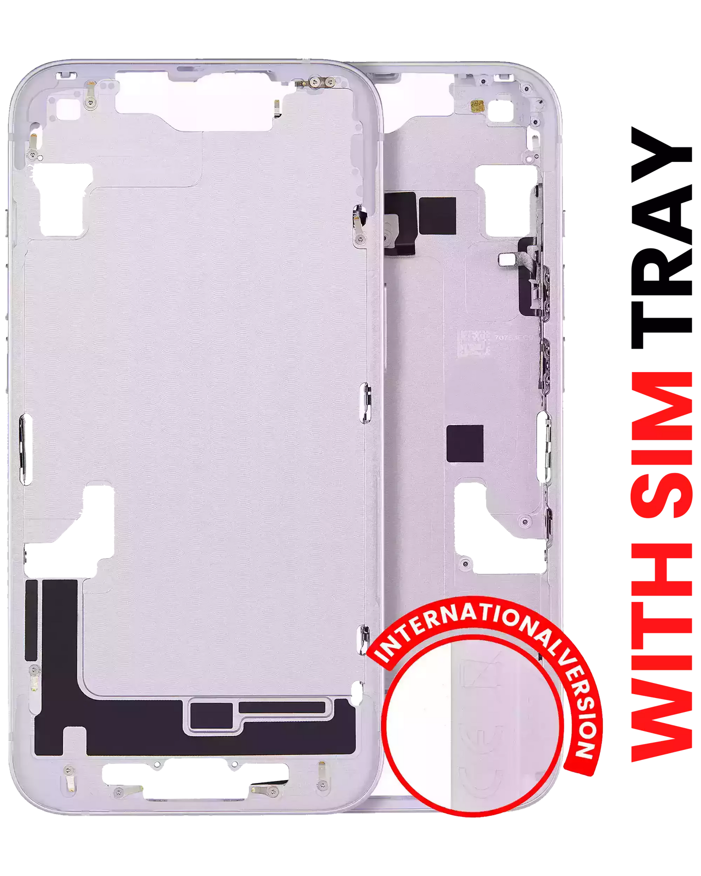 Mid-Frame Housing W/ Small Parts For iPhone 14 (EU / Global Version) (Aftermarket Plus) (Purple)
