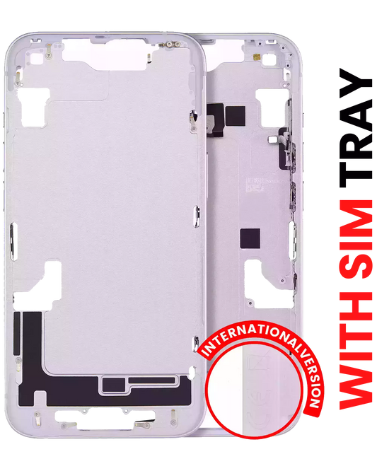 Mid-Frame Housing W/ Small Parts For iPhone 14 (EU / Global Version) (Aftermarket Plus) (Purple)