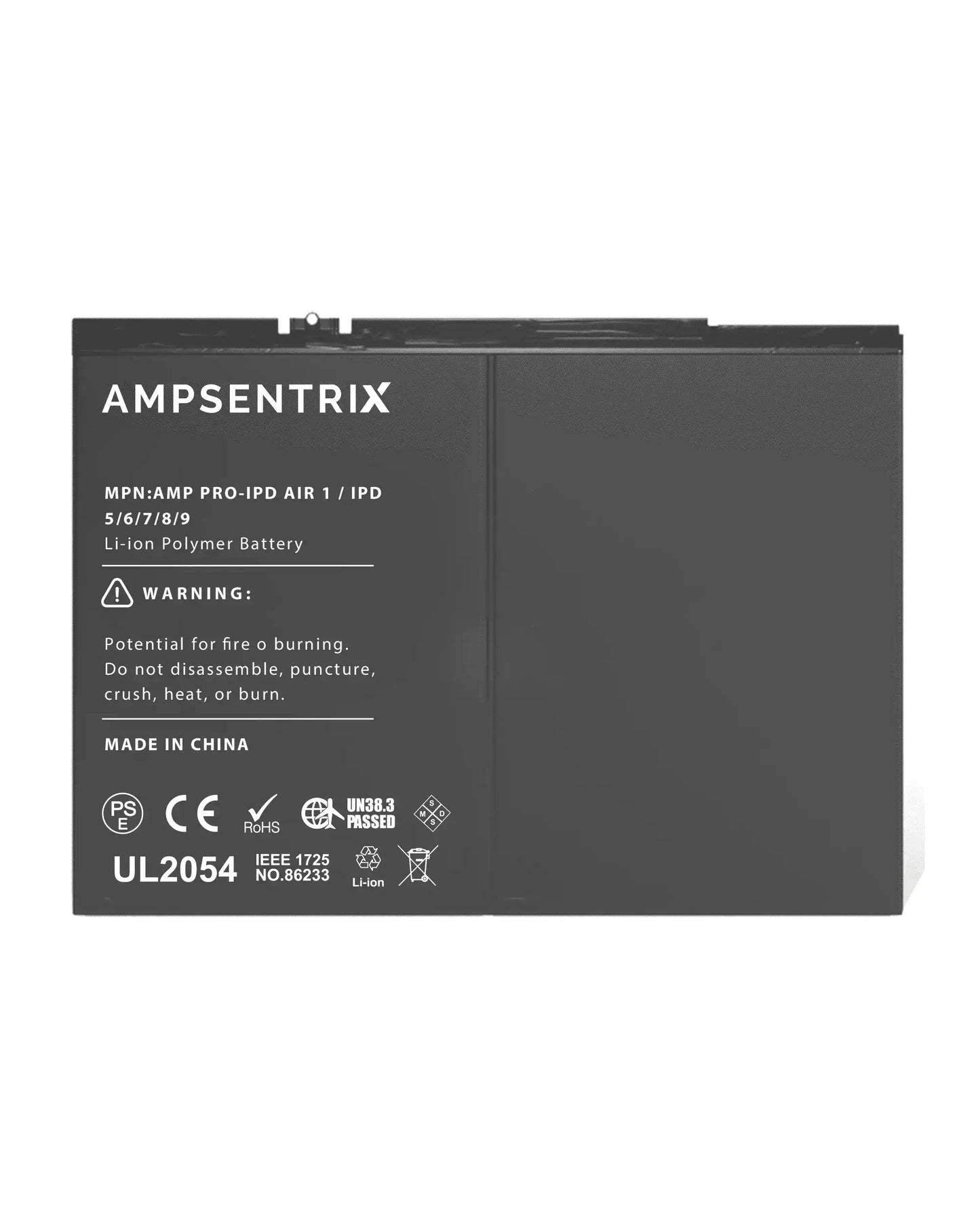 Replacement Battery For iPad Air 1 / iPad 5 (2017) / iPad 6 (2018) / iPad 7 (2019) / iPad 8 (2020) / iPad 9 (2021) (AmpSentrix Pro)