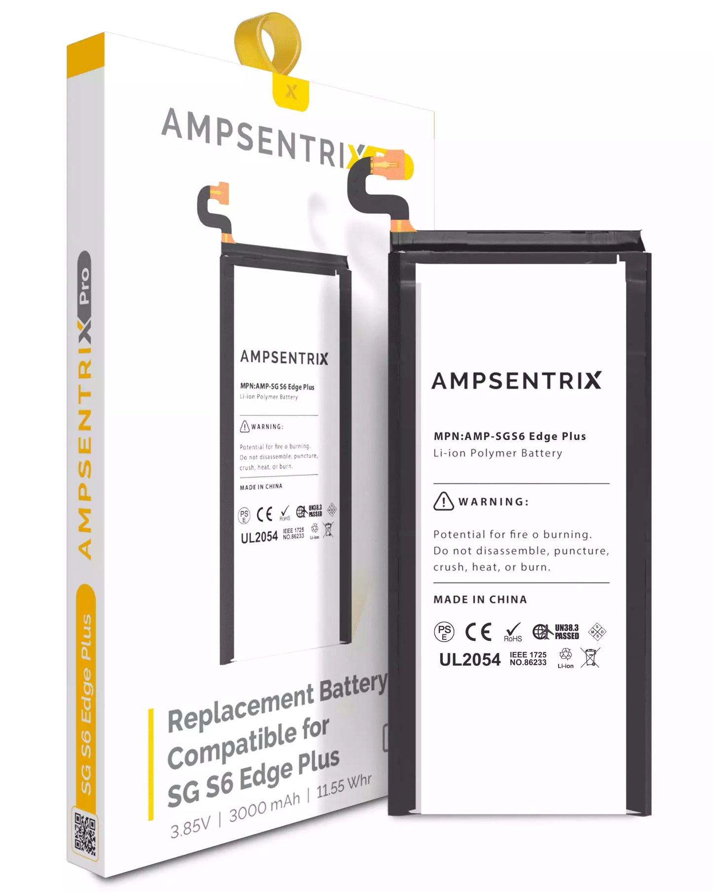 Replacement Battery For Samsung Galaxy S6 Edge Plus (AmpSentrix Pro)