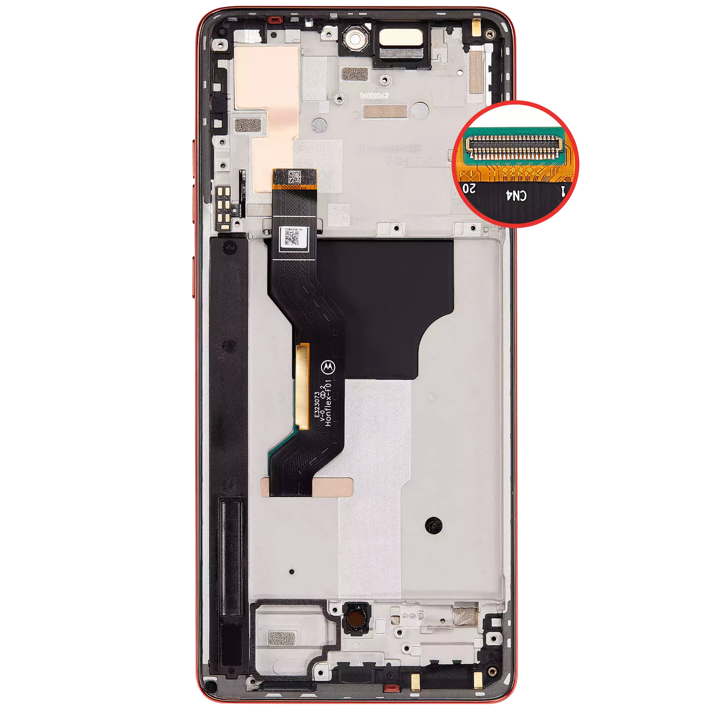 OLED Assembly With Frame For Motorola Moto G Stylus 5G (XT2419 / 2024) (Refurbished) (Scarlet Wave) replacement part SKU 107082132802 image 8