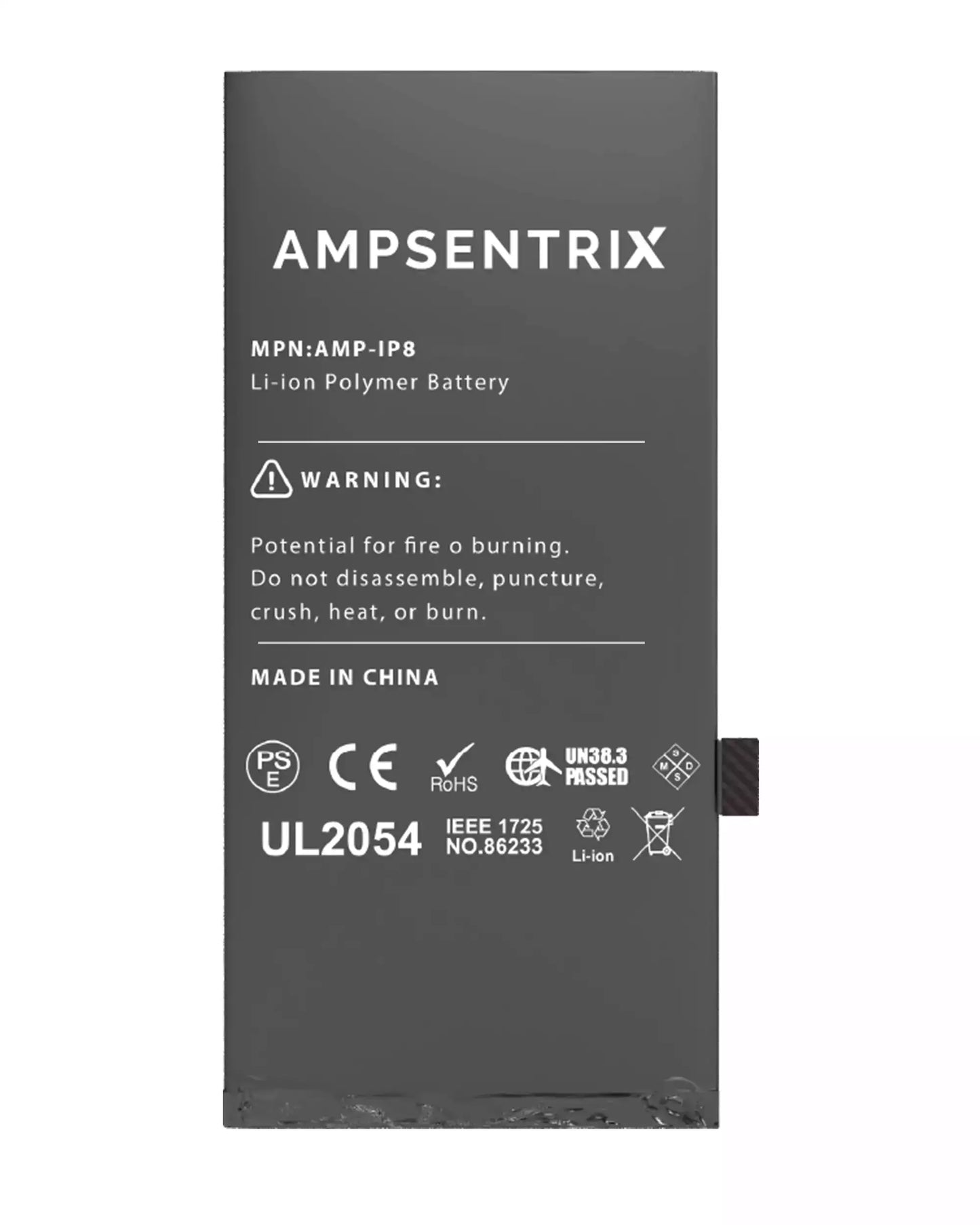 Replacement Battery For iPhone 8 (AmpSentrix Basic)