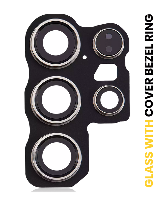 Back Camera Lens With Cover Bezel Ring For Samsung Galaxy S24 Ultra 5G (Titanium Gray)