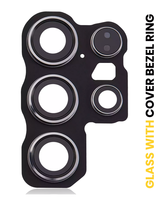 Back Camera Lens With Cover Bezel Ring For Samsung Galaxy S24 Ultra 5G (Titanium Black)