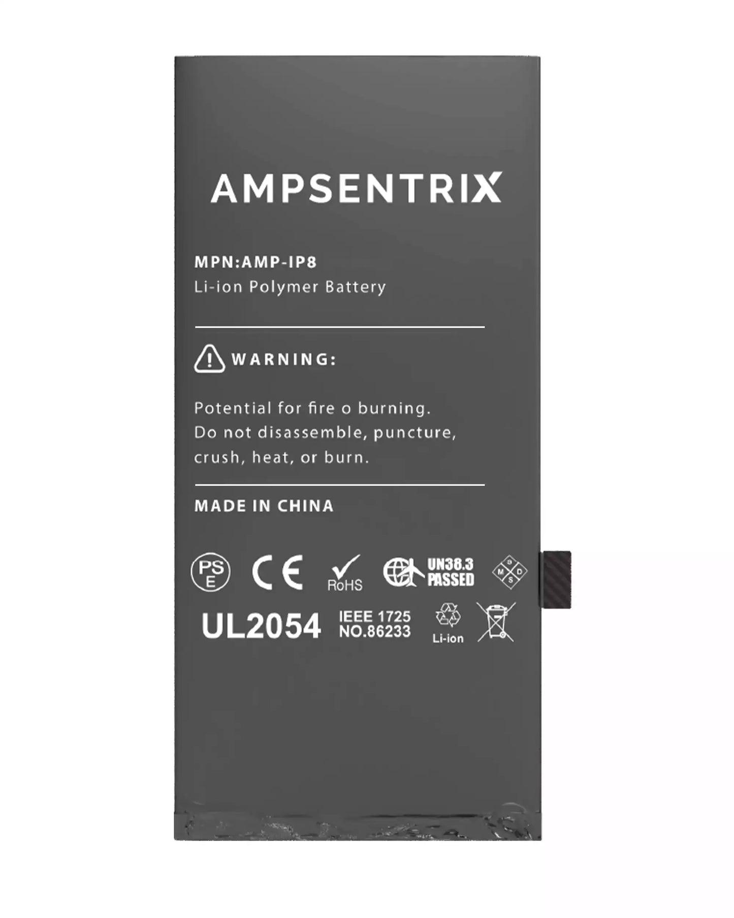 Replacement Battery For iPhone 8 (AmpSentrix Basic Extended)