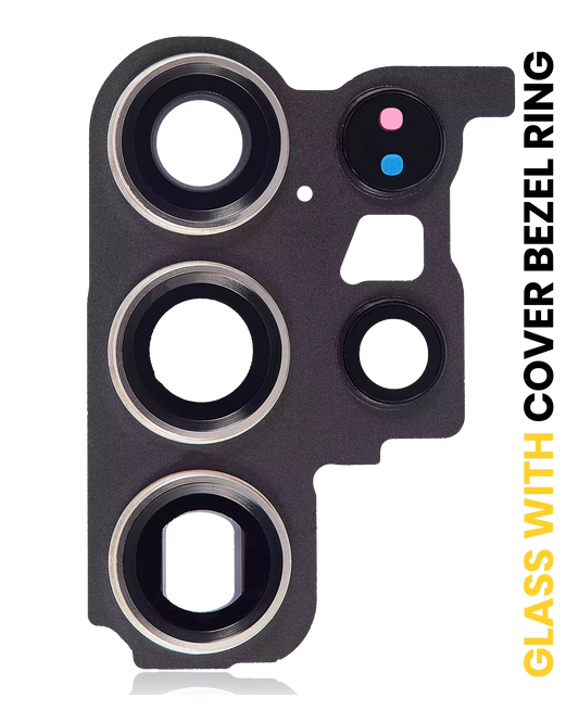 Back Camera Lens With Cover Bezel Ring For Samsung Galaxy S23 Ultra 5G (Phantom Black)