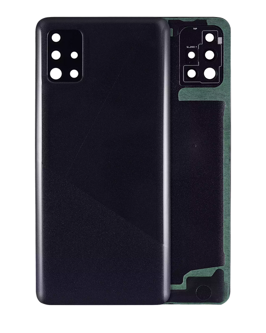 Back Cover Glass With Camera Lens For Samsung Galaxy A51 4G (A515 / 2019) (Service Pack) (Prism Crush Black) - product image 1