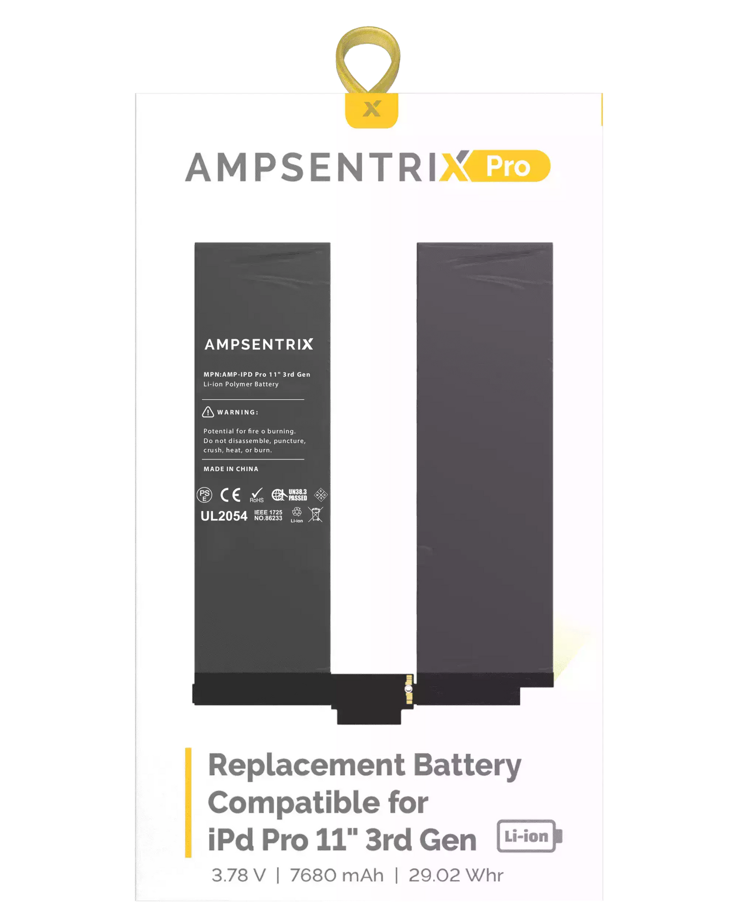 Replacement Battery For iPad Pro 11"3rd Gen (2021)/iPad Pro 11"4th Gen(2022) (AmpSentrix Pro)