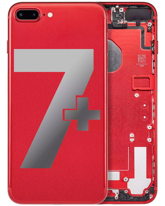 Back Housing W/ Small Parts For iPhone 7 Plus (Used OEM Pull: Grade A) (Red)