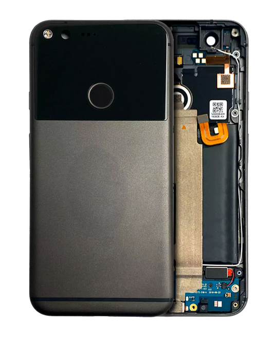 Back Housing W/ Small Components Pre-Installed For Google Pixel XL (Used OEM Pull: Grade A) (Black) - replacement part product view