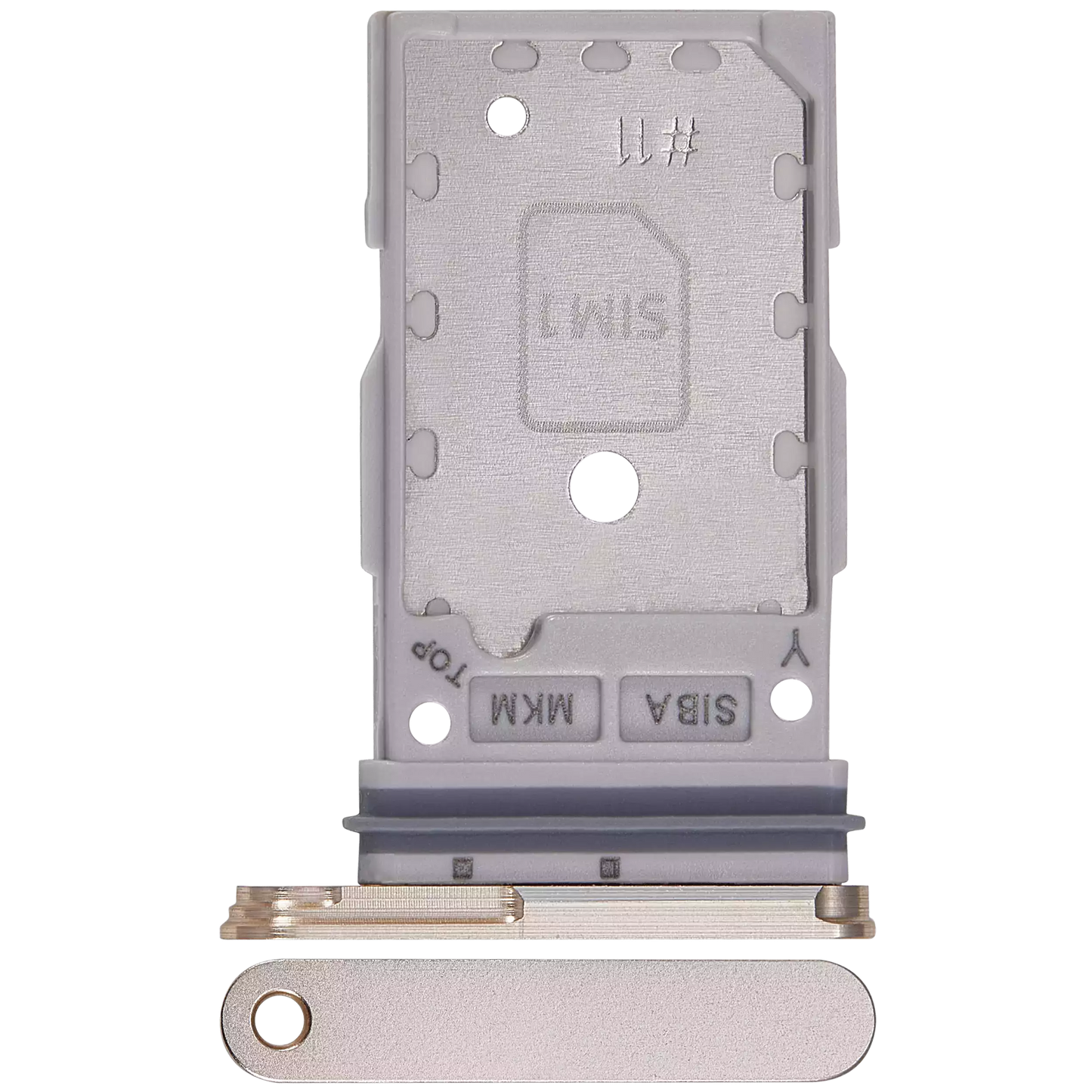 Dual Sim Card Tray For Samsung Galaxy S24 5G / S24 Plus 5G (Amber Yellow)