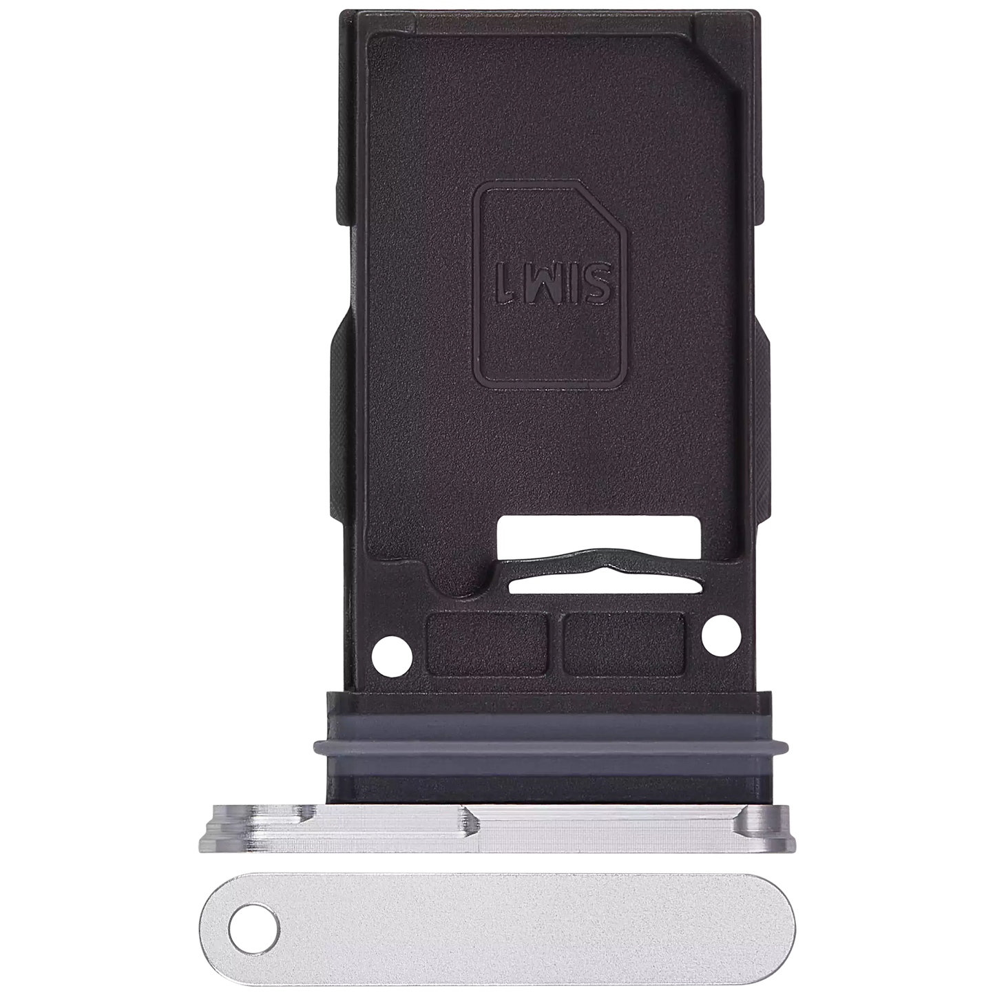 Single Sim Card Tray For Samsung Galaxy S24 5G / S24 Plus 5G (Marble Gray)
