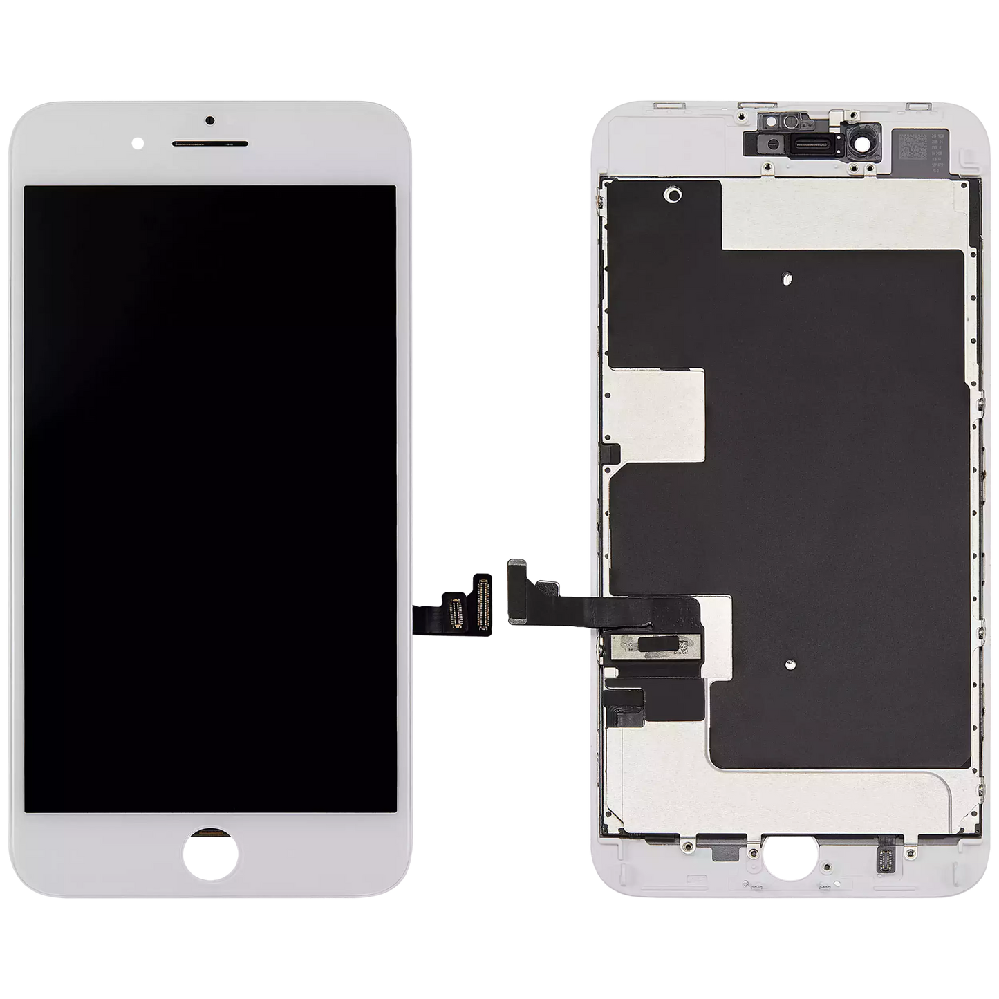LCD Assembly With Steel Plate For iPhone 8 Plus (Aftermarket) (White)
