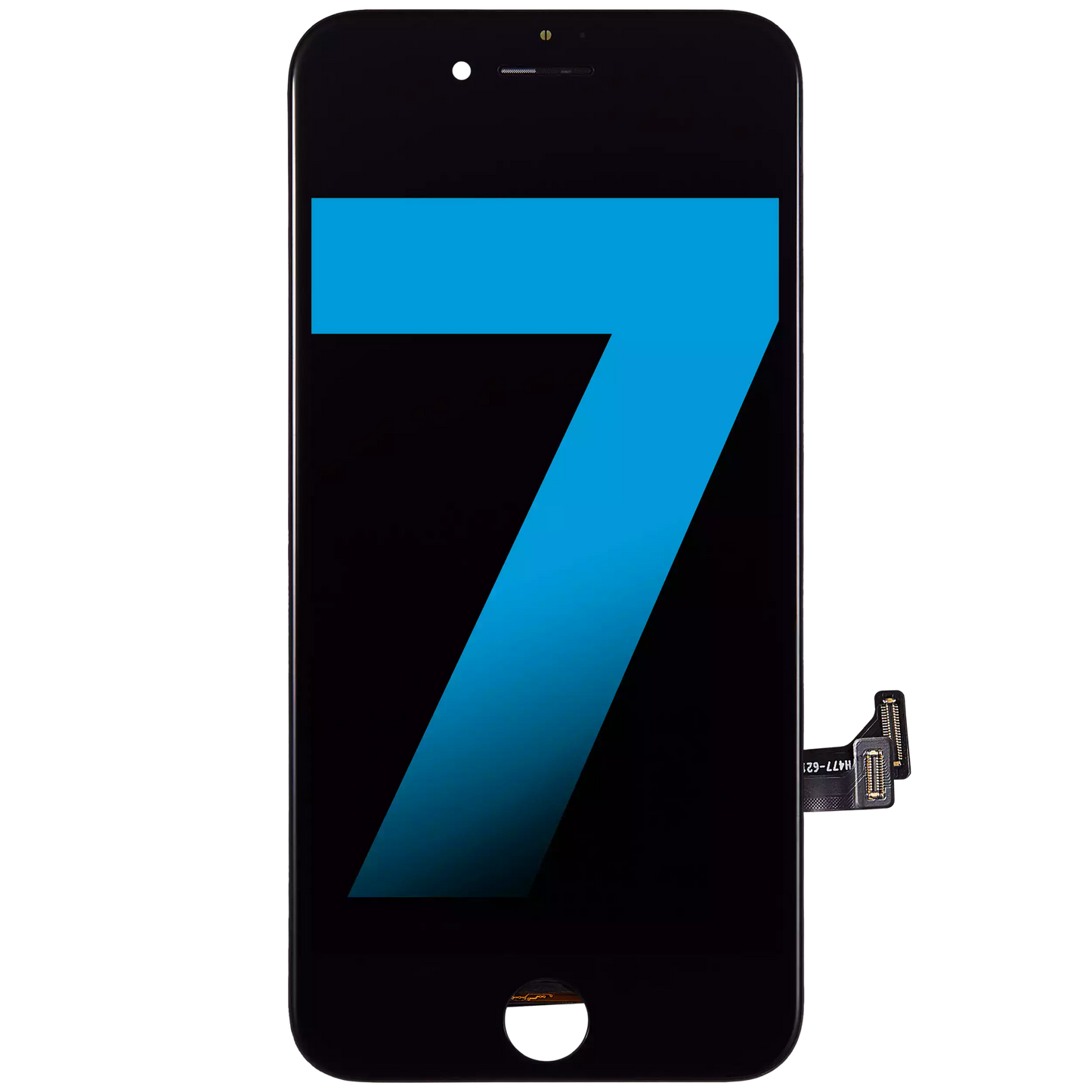 LCD Assembly With Steel Plate For iPhone 7 (Aftermarket: AQ7) (Black)