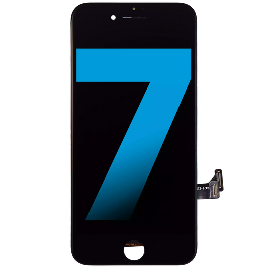 LCD Assembly With Steel Plate For iPhone 7 (Aftermarket) (Black)