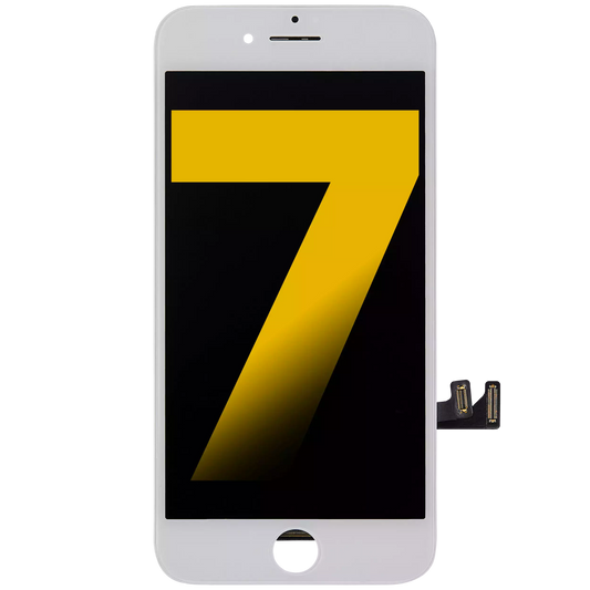 LCD Assembly With Steel Plate For iPhone 7 (Refurbished) (White)