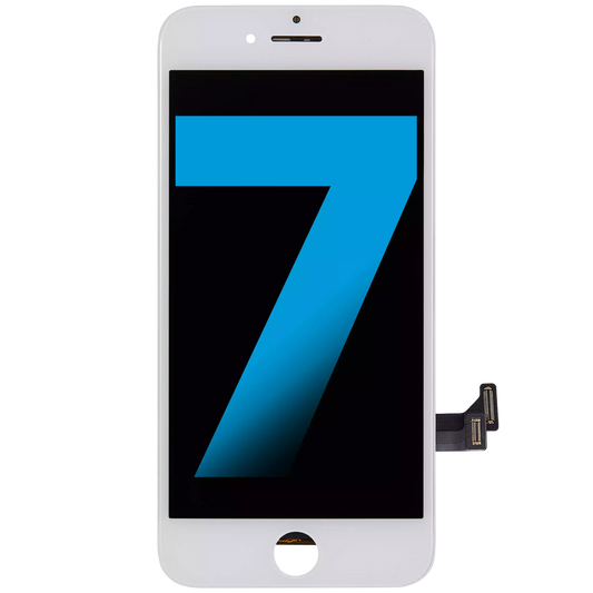 LCD Assembly With Steel Plate For iPhone 7 (Aftermarket: AQ7) (White)