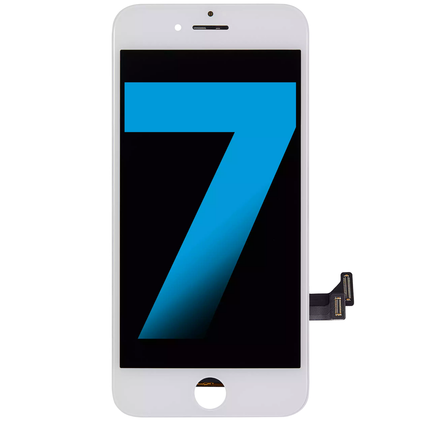 LCD Assembly With Steel Plate For iPhone 7 (Aftermarket) (White)