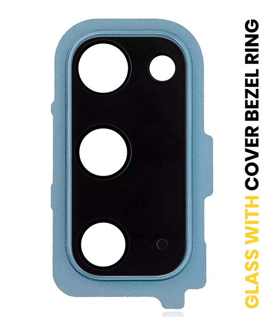 Back Camera Lens With Cover Bezel Ring For Samsung Galaxy S20 / S20 5G (Cloud Blue)