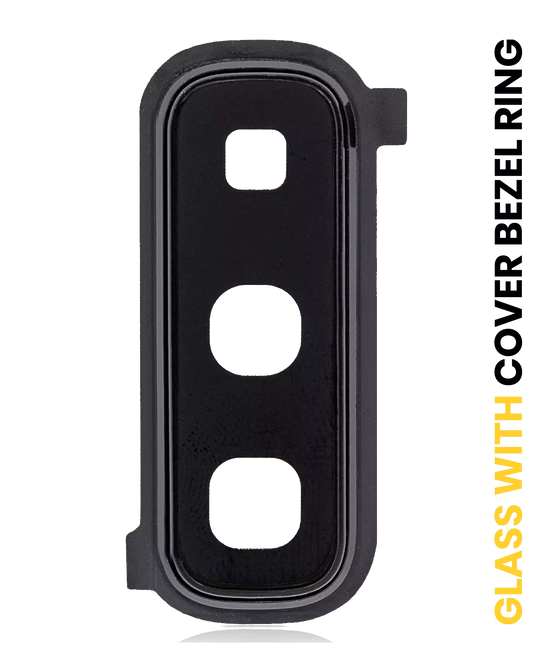 Premium Back Camera Lens With Cover Bezel Ring For Samsung Galaxy Fold 4G / 5G (Cosmos Black) part
