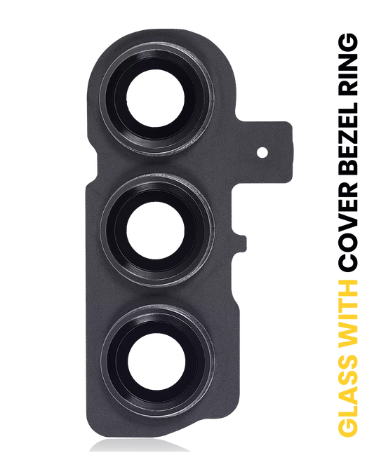 Back Camera Lens With Cover Bezel Ring For Samsung Galaxy S23 5G / S23 Plus 5G (Phantom Black)
