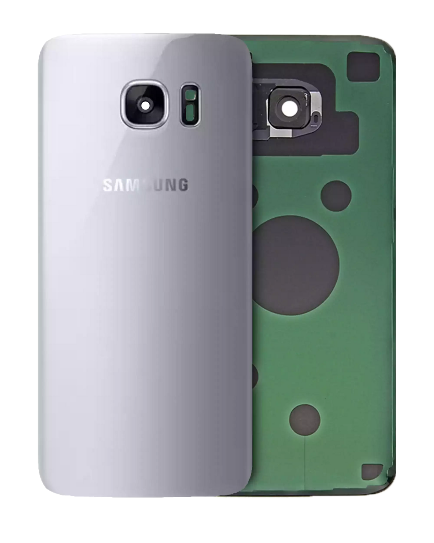 Back Cover Glass For Samsung Galaxy S7 Edge (Service Pack) (Silver Titanium)