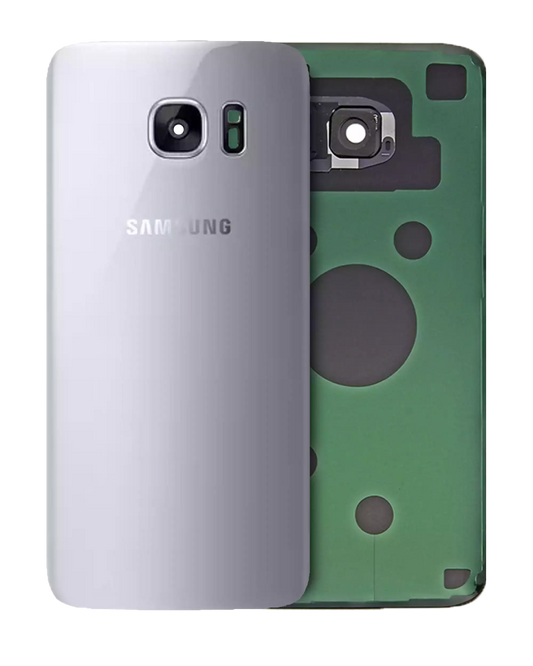Back Cover Glass For Samsung Galaxy S7 Edge (Service Pack) (Silver Titanium)