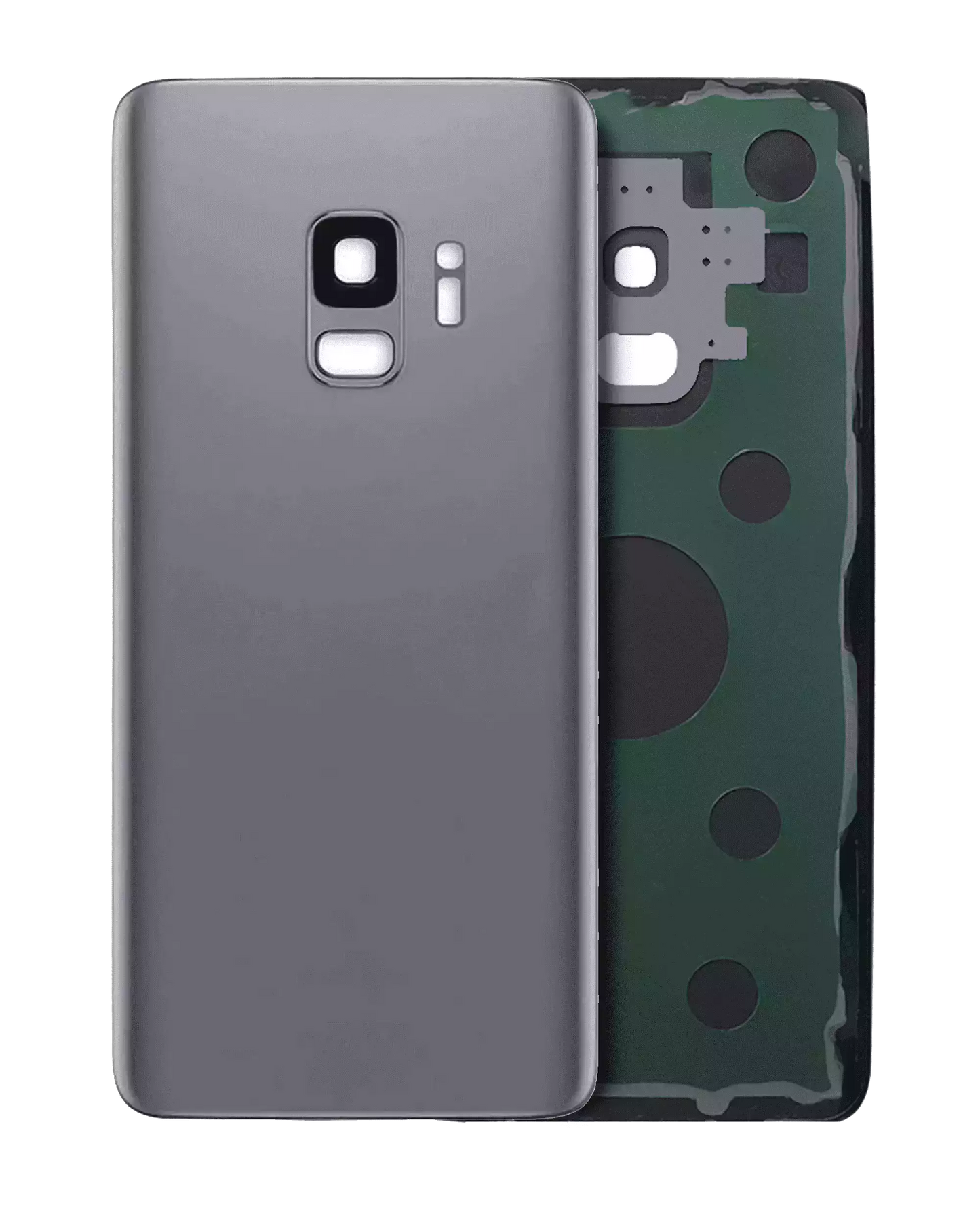 Back Cover Glass With Camera Lens For Samsung Galaxy S9 (Service Pack) (Titanium Gray)