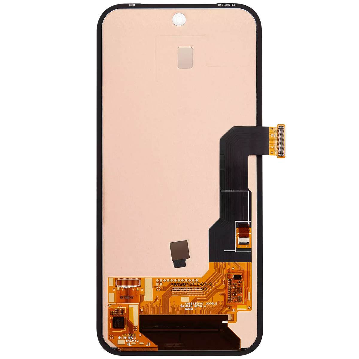 OLED Assembly Without Frame (Without Fingerprint Sensor) For Google Pixel 8A (Refurbished) (All Colors) - repair component alternate view