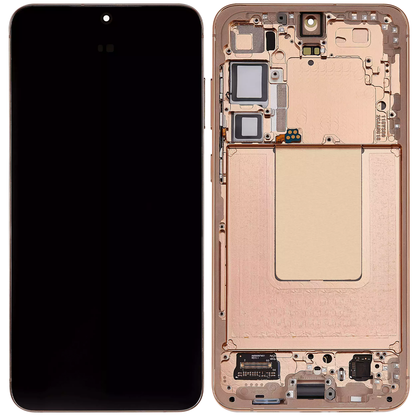 OLED Assembly With Frame For Samsung Galaxy S24 Plus 5G (US & International Version) (Refurbished) (Sandstone Orange)