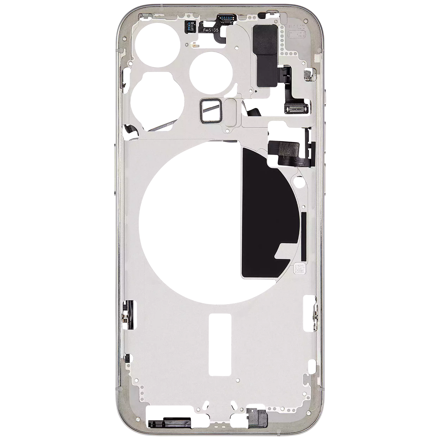 Mid-Frame Housing W/ Small Parts For iPhone 15 Pro (EU / Global Version) (Aftermarket Plus) (White Titanium)