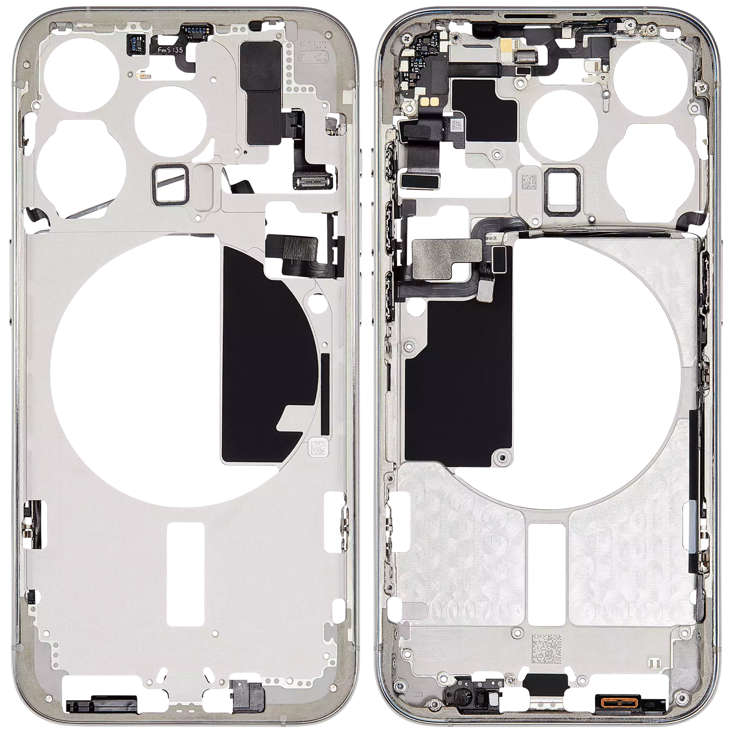Mid-Frame Housing W/ Small Parts For iPhone 15 Pro (EU / Global Version) (Aftermarket Plus) (White Titanium)