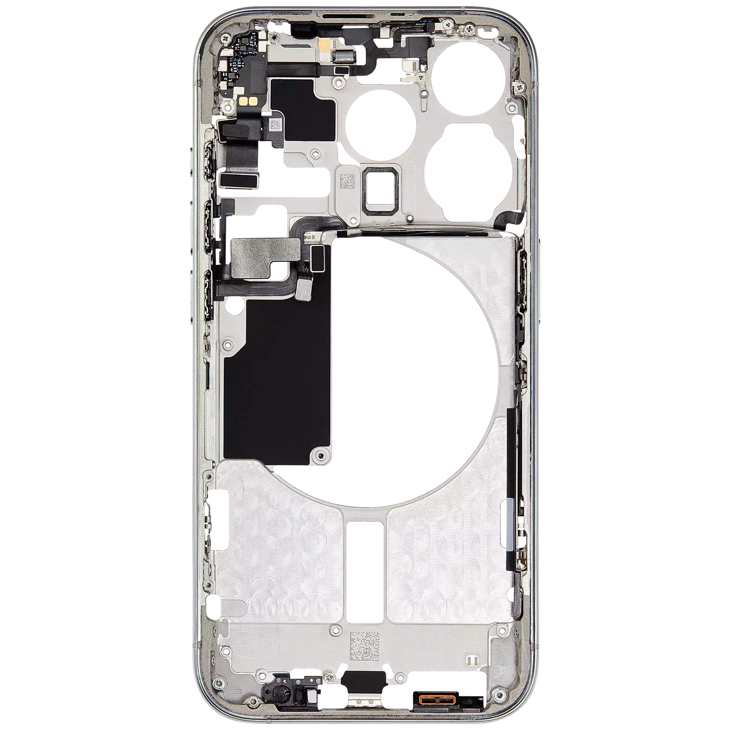 Mid-Frame Housing W/ Small Parts For iPhone 15 Pro (EU / Global Version) (Aftermarket Plus) (White Titanium)