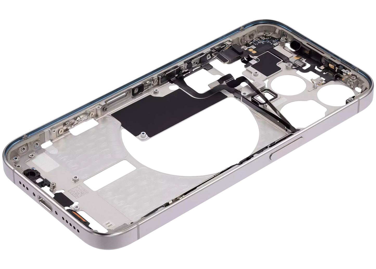 Mid-Frame Housing W/ Small Parts For iPhone 15 Pro (EU / Global Version) (Aftermarket Plus) (White Titanium)