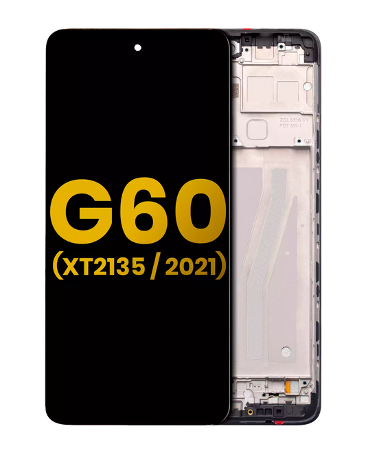 LCD Assembly With Frame For Motorola Moto G60 (XT2135 / 2021) (Refurbished) (Black) replacement part for compatible Motorola phone, SKU 107082077801, product image 1