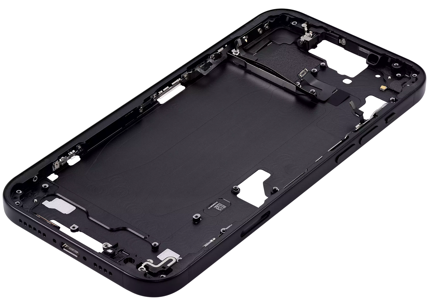 Mid-Frame Housing W/ Small Parts For iPhone 15 Plus (EU / Global Version) (Aftermarket Plus) (Black)
