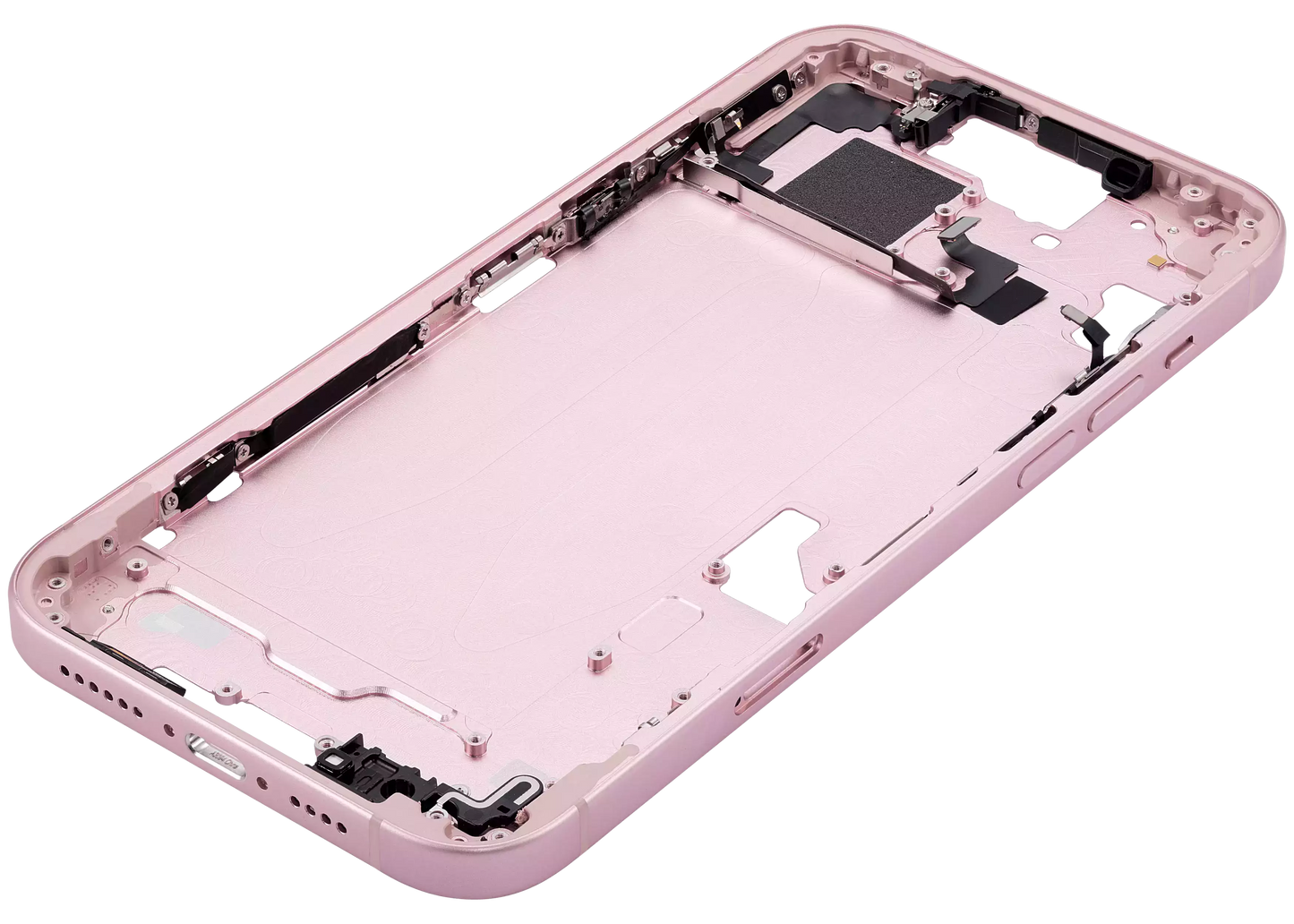 Mid-Frame Housing W/ Small Parts For iPhone 15 Plus (EU / Global Version) (Aftermarket Plus) (Pink)