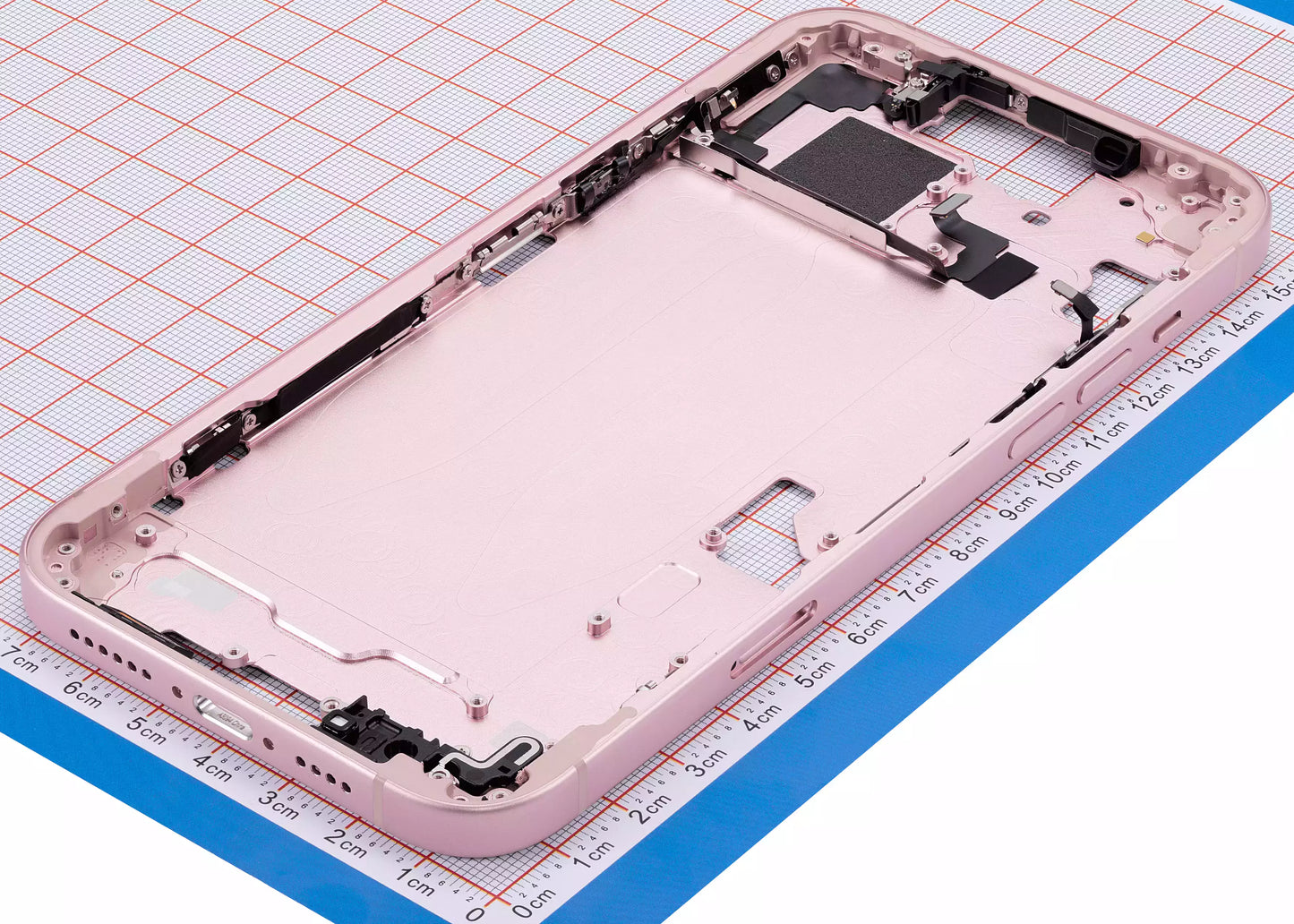 Mid-Frame Housing W/ Small Parts For iPhone 15 Plus (EU / Global Version) (Aftermarket Plus) (Pink)