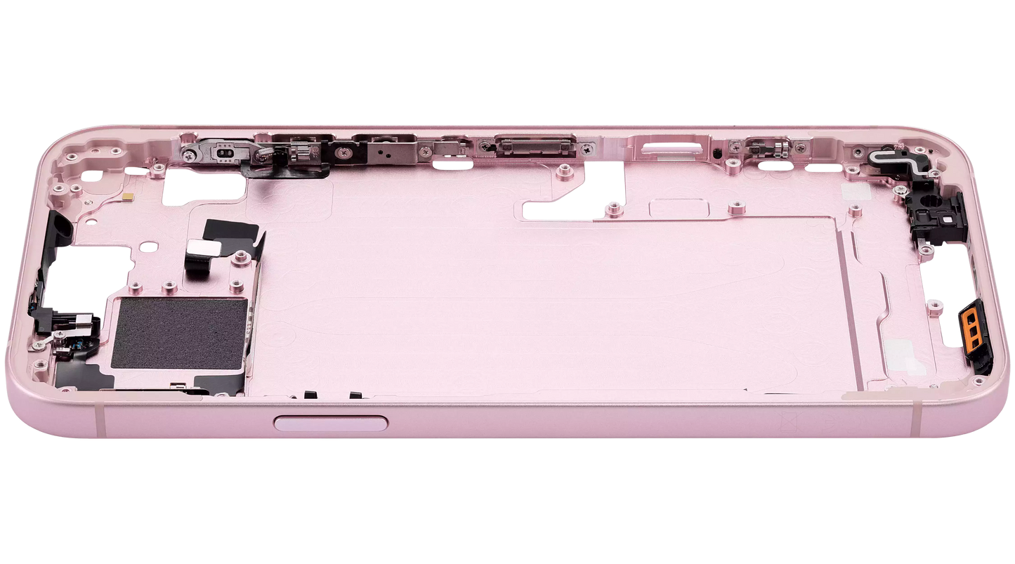 Mid-Frame Housing W/ Small Parts For iPhone 15 Plus (EU / Global Version) (Aftermarket Plus) (Pink)
