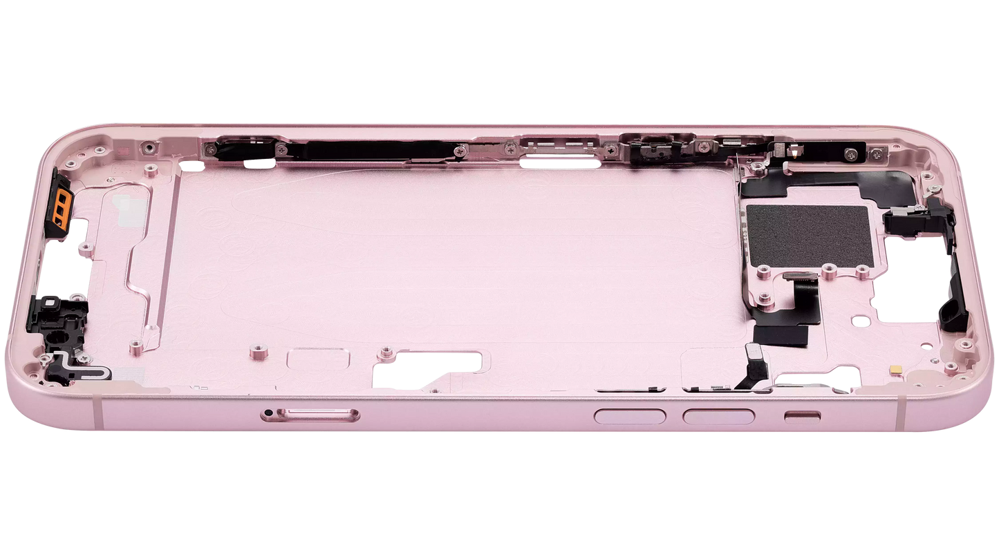 Mid-Frame Housing W/ Small Parts For iPhone 15 Plus (EU / Global Version) (Aftermarket Plus) (Pink)